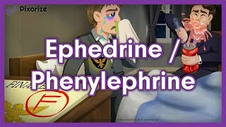 Ephedrine  Phenylephrine Mnemonic for Nursing Pharmacology NCLEX [upl. by Kcarb851]