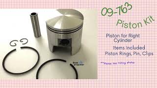 For Snowmobile Ski Doo Alpine 640ER Right Piston kit 09763 420994465 STDRing [upl. by Nnaasil]