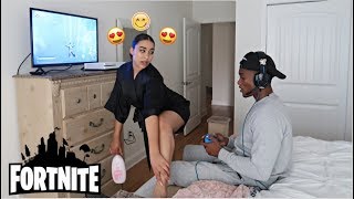 Distracting My Boyfriend While He Plays Fortnite cute reaction [upl. by Lorrimer]