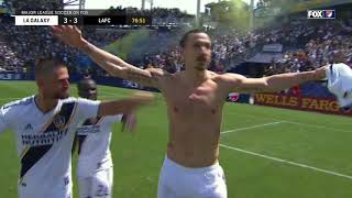 Zlatan Ibrahimovic scores FIRST EVER MLS goal for LA Galaxy [upl. by Crispin]