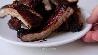 Свиные рёбрышки на гриле Baby Back Ribs with Chinese Barbecue Sauce [upl. by Wall741]