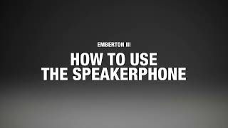 How To Use The Speakerphone With The Marshall Emberton III Portable Speaker [upl. by Ennaegroeg576]