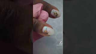 Stickers and raindrop effect capcut naildesigns nailart nailtech nailspro naildesign notd [upl. by Ranilopa]