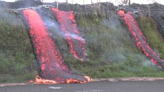 Puna Lava Flow at Pahoa Transfer Station 111114 [upl. by Deeanne]