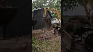 Moving spoils from the new build on the farm farming excavator komatsu shorts [upl. by Meeharb]