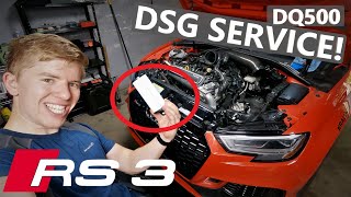 RS3 DSG Fluid Service DQ500 [upl. by Dlorrej467]