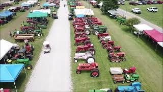 76TH PIONEER ENGINEERS CLUB STEAM SHOW THURSDAY AUG 1ST 2024 RUSHVILLE INDIANA DRONE VIDEO [upl. by Waldron]