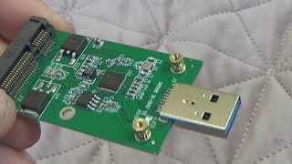 NFHK USB 30 to PCIE mSATA External SSD PCBA Conveter Adapter Card Unboxing and Test [upl. by Polk]