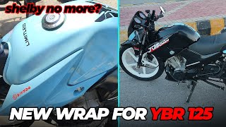 Wrapped my YBR 125 Again 😍  TwoTone [upl. by Hacker]