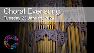 Choral Evensong  Tuesday 23 January 2024  Chester Cathedral [upl. by Ocram]