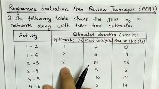 Lec38 Program Evaluation And Review Technique In Hindi  PERT in Operation Research [upl. by Naloj]