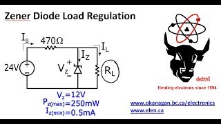 Zener Diode Load Regulation Example [upl. by Arte]