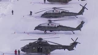 President Trump Landing in DavosSwitzerland [upl. by Staw]