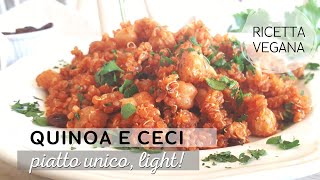 QUINOA e CECI  Ricetta buonissima veloce light e vegana 🌱 [upl. by Amalie]