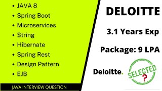 Java Interview Questions Asked at Deloitte [upl. by Ybroc334]