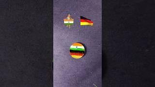 Indian Flag ❤ Germany Flag  Independence Day Drawing  Republic Day youtubeshorts [upl. by Arrio]