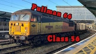 PULLMAN CLASS 66 LSL Class 47s And Class 56 With 3 Empty Log Wagons [upl. by Ayiak]