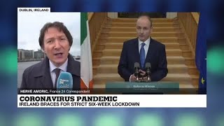 Coronavirus pandemic Ireland is first EU country to reenter lockdown [upl. by Amadas297]