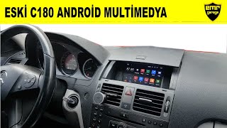 Eski C180 android multimedya kapaklı ekran teyp inceleme  Emr Garage Ankara [upl. by Nonahs609]