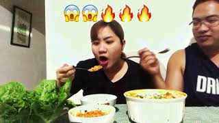 Kimchi Pork Stew and Pork Wraps MUKBANG [upl. by Hannasus]