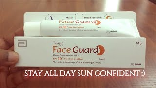 Tvaksh FaceGuard Silicon Sunscreen Gel SPF30 REVIEW [upl. by Zobkiw182]