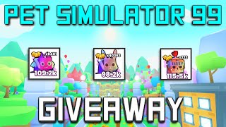 🔴 ROBLOX LIVE  PET SIMULATOR 99  PET GIVEAWAYS [upl. by Lehcem]