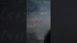 Square trick in sec  Part 2  kisi bhi no ka square kese nikale mathstricks maths squaretricks [upl. by Avalsorim]