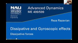 Advanced Dynamics  Dissipative and Gyroscopic Effects  Dissipative Force [upl. by Adamek]