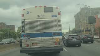 MTA Bus Company 2006 MCI D4500CL 3253 deadheading to Manhattan on the Bruckner Expressway [upl. by Claudelle38]