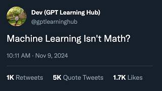 Machine Learning Isnt Math [upl. by Aiynot]