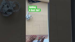 How to add a bust dart to your Bodice block patternmaking sewingpattern [upl. by Eniamreg265]