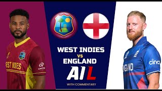 West Indies v England ENG vs WI 1st T20 2023 MATCH LIVE CRICKET SCORES amp COMMENTARY [upl. by Annavaj]