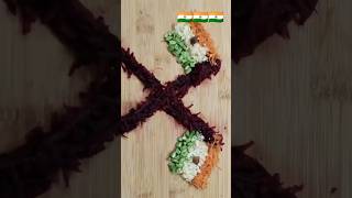 🇮🇳Independence Day Special  Tri Colour Salad shorts viralvideo ytshorts indianflag shortsfeed [upl. by Ailasor123]