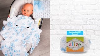 Alize Ponponella ile Puset Battaniyesi YapımıMaking Stroller Blanket with Alize Ponponella [upl. by Eustazio590]