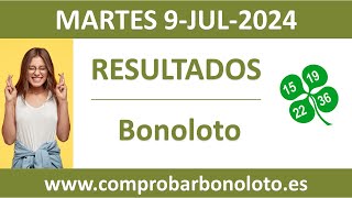 Resultado del sorteo Bonoloto del martes 9 de julio de 2024 [upl. by Gaudet]