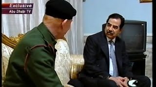 السيد الرئيس صدام حسين يستقبل المجاهد عزت ابراهيم  رد القائد علي الامارات بتنحيته عن الرئاسه [upl. by Handy]