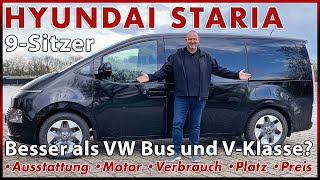 Hyundai Staria 9Sitzer  Die VW Bus Alternative Preis Platz Verbrauch Test Probefahrt Review 2023 [upl. by Samohtnhoj]