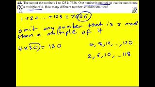 JMO 2022 qA8 UKMT Junior Maths Olympiad [upl. by Supat]