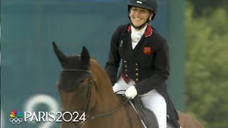 Laura Collett performs DAZZLING eventing dressage routine  Paris Olympics  NBC Sports [upl. by Jory]