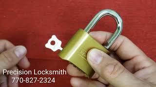 Master Lock combination changing 175 model [upl. by Ahsaele]