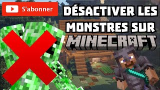 COMMENT DESACTIVER LES MONSTRES SUR MINECRAFT BEDROCK [upl. by Reivaj56]