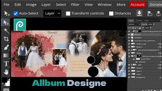 Album design in Photopea tutorial photo editing in Photopeaphotopeatutorial [upl. by Arihay]