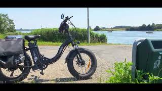 Waiting with my ebike for crossing the Rhine with Ferry [upl. by Dasi]