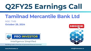 Tamilnad Mercantile Bank Ltd  Q2FY25  Earnings Conference Call  concall concallshorts tmb [upl. by Darnoc]