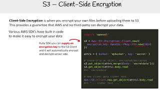 S3 ClientSide Encryption  AWS Solutions Architect Associate SAAC03 [upl. by Burtis111]