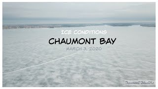 Chaumont Bay Ice conditions 332020 [upl. by Enilraep]