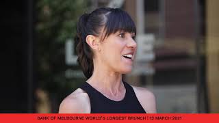 Bank of Melbourne Worlds Longest Brunch  Kate Reid talks croissant breadandbutter pudding [upl. by Suryt389]