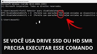 Como Verificar Se TRIM Está Habilitado No CMD Do Windows  E Como Ativálo [upl. by Lepley]