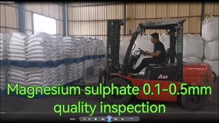 CHEMPLUS ship Magnesium sulphate 0105mm in 25kg bag magnesiumsulphate [upl. by Dulcine]