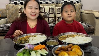 Pidalu ra Bodiko Daal  Ama Chora  MUKBANG  Nepali Khana [upl. by Hameean]